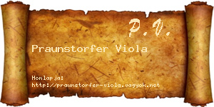 Praunstorfer Viola névjegykártya